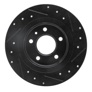 Buick Verano Brake Rotor (1) - Rear Left - R1 Concepts - Drilled & Slotted - Black - `11-`19